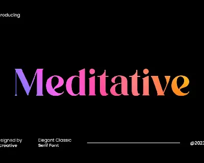 Meditative font