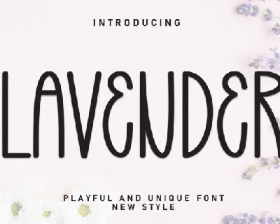 Lavender Display font