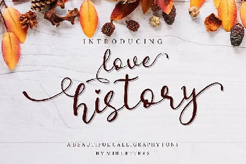 Love History Script font