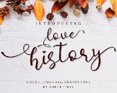 Love History Script font