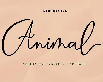 Animal Modern Calligraphy Script font