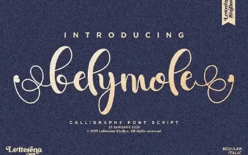Belymole Calligraphy font