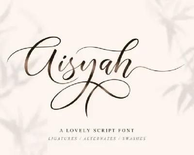 Aisyah Calligraphy font