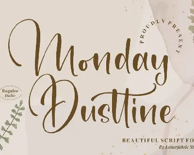 Monday Dusttine font
