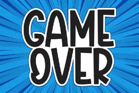 Game Over Display font