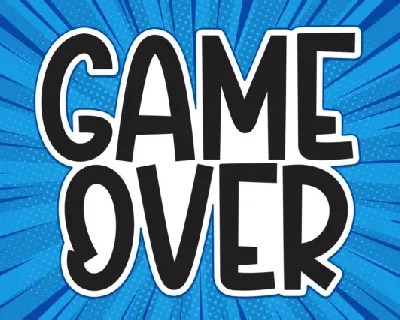 Game Over Display font