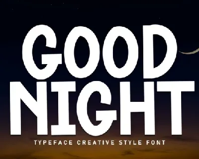 Good Night Display font