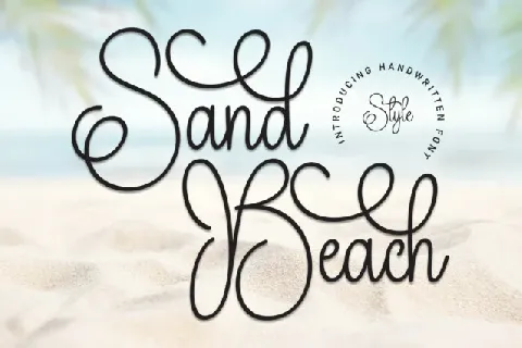 Sand Beach Calligraphy font