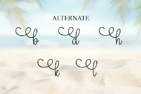 Sand Beach Calligraphy font