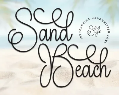 Sand Beach Calligraphy font