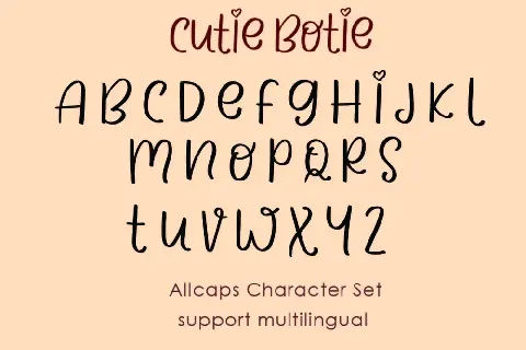 CUTIE BOTIE font