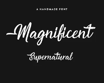 Magnificent Supernatural font