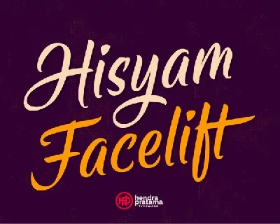 Hisyam Facelift Script font