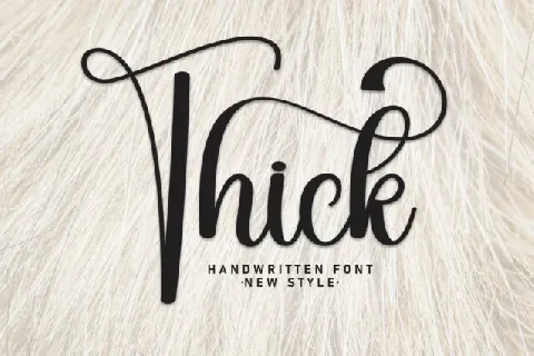 Thick Calligraphy font