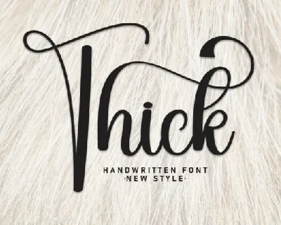 Thick Calligraphy font