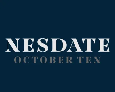 Nesdate October Ten font