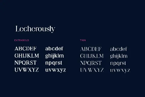 Lecherously font