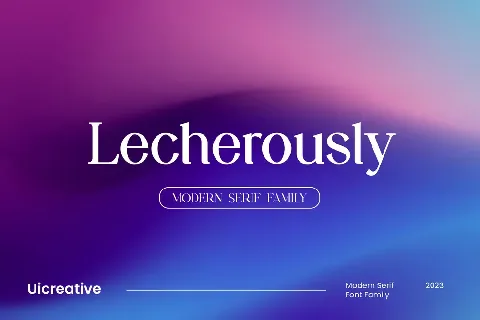 Lecherously font