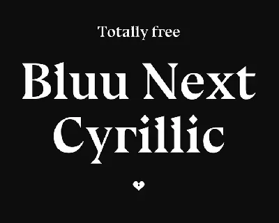Bluu Next Cyrillic font
