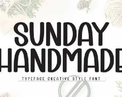 Sunday Handmade Display font