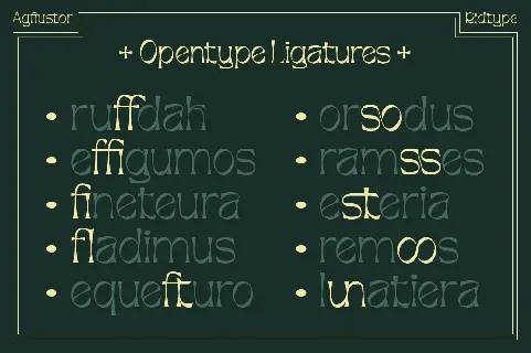 Agfiustor Free font