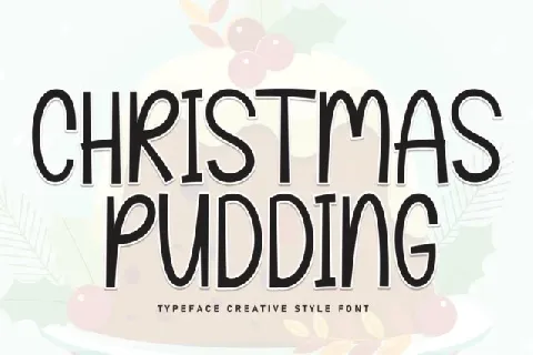 Christmas Pudding Display font