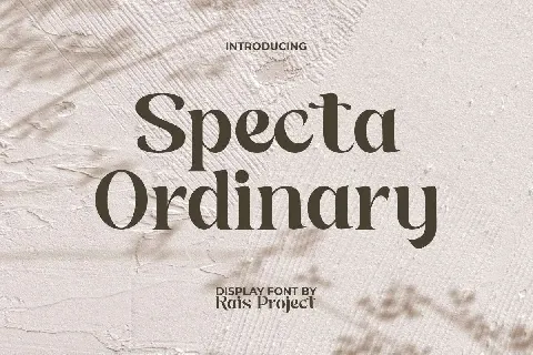 Specta Ordinary font