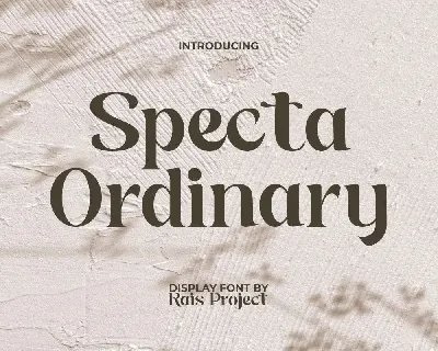 Specta Ordinary font