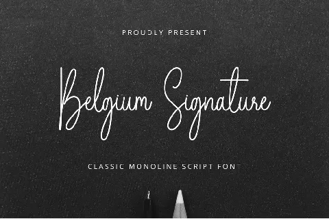 Belgium Signature font