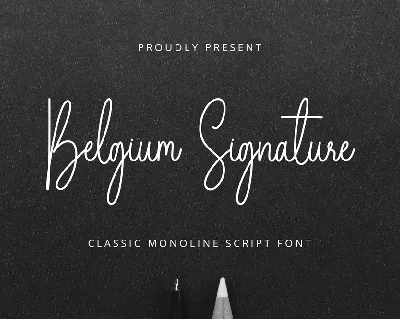 Belgium Signature font