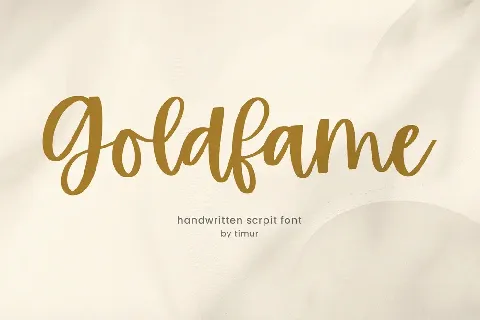 Goldfame font