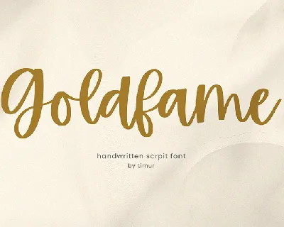 Goldfame font