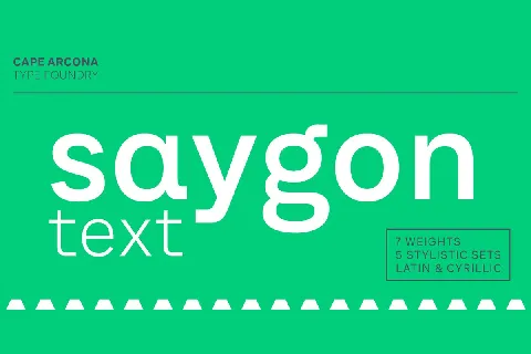 CA Saygon Text font