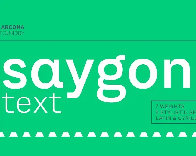 CA Saygon Text font