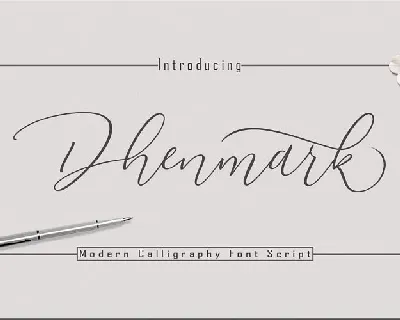 Dhenmark Calligraphy font