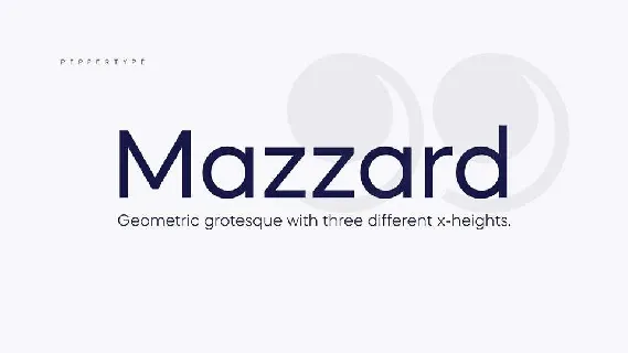 Mazzard Family font