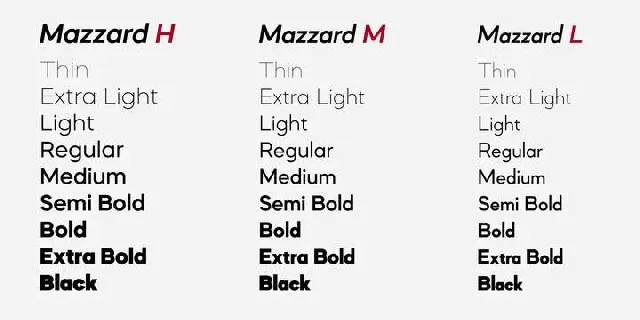 Mazzard Family font