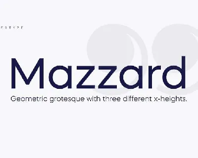 Mazzard Family font