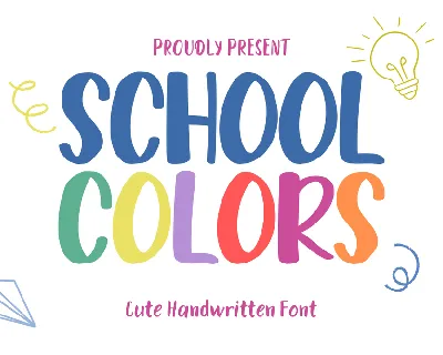 School Colors font