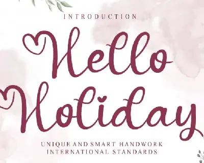 Hello Holiday Calligraphy font