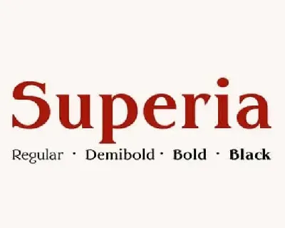 Superia Serif font