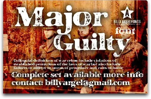 MAJOR GUILTY font