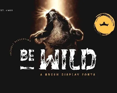 BE-WILD Brush Display font