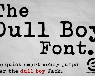 Dull Boy Personal Use font