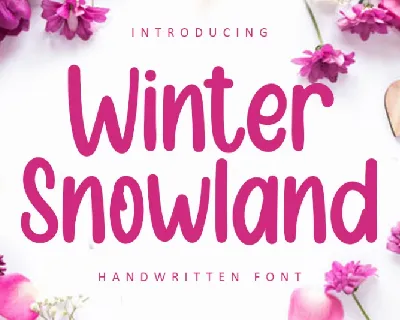 Winter Snowland Display font