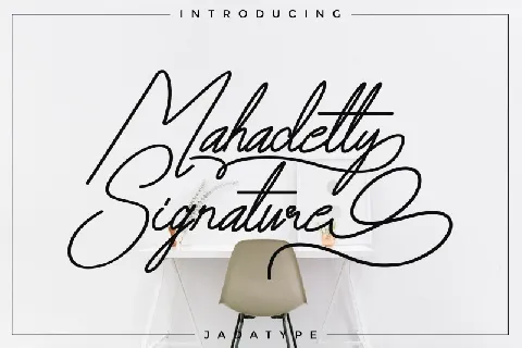 Mahadetty Signature font