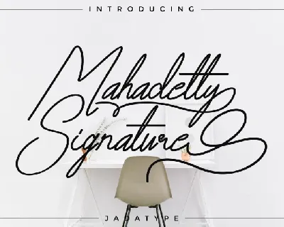 Mahadetty Signature font