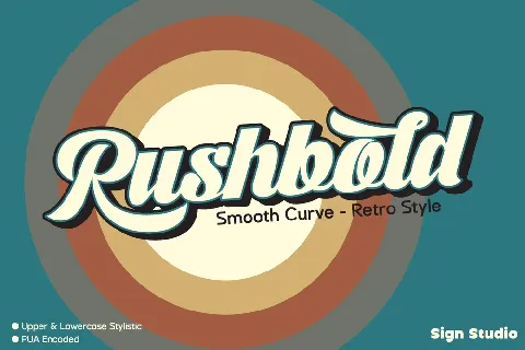 Rushbold font