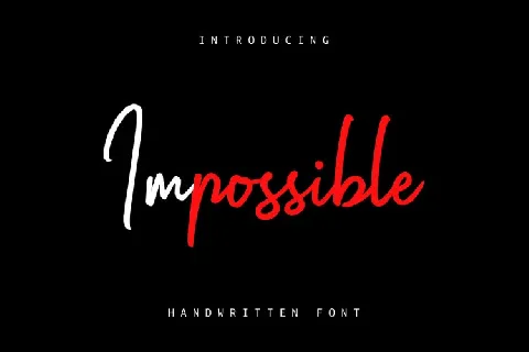 Impossible Script font