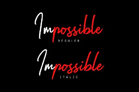 Impossible Script font